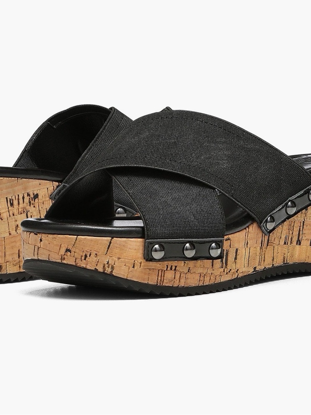 Donald J. Pliner Black Summera Cork Platform Sandal Slide NWT (no box) size 8
